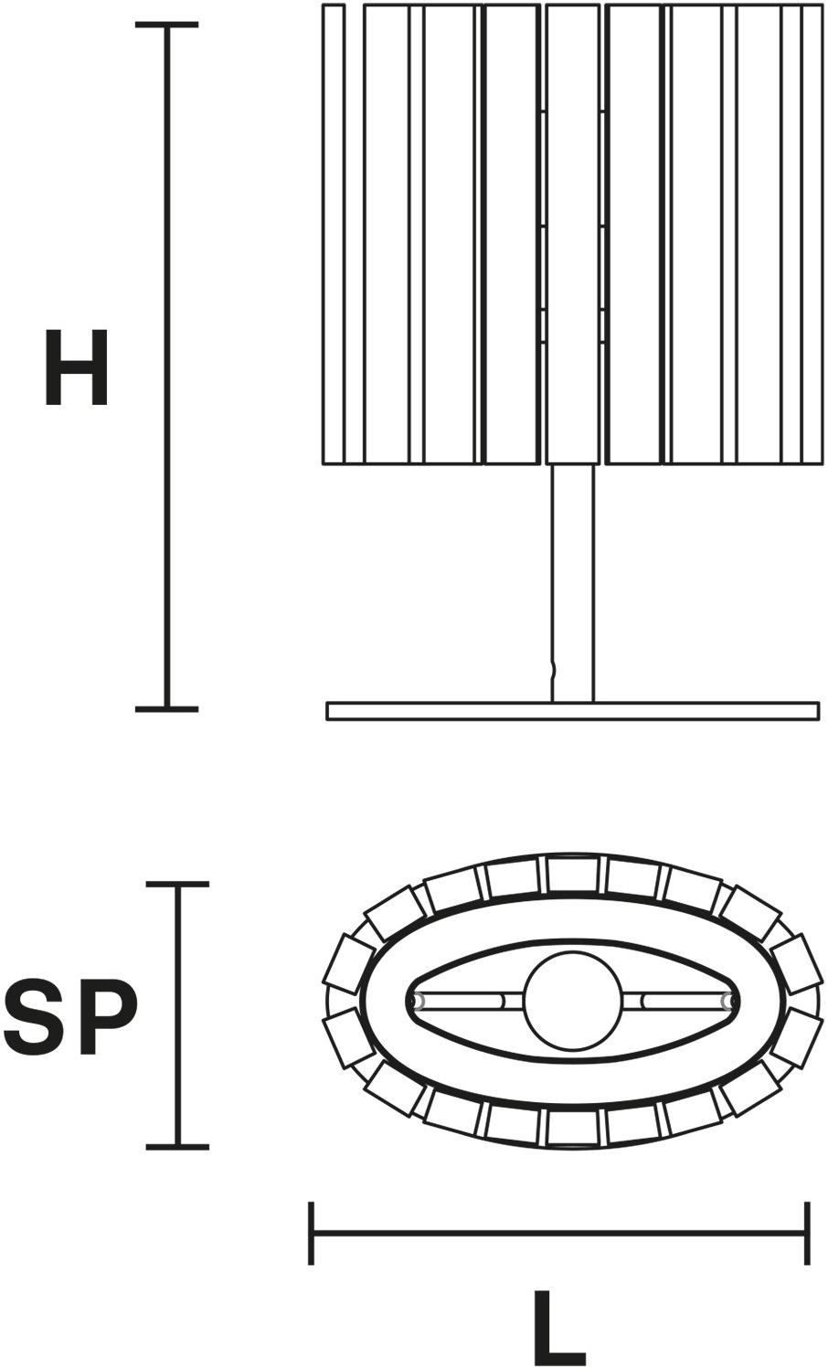 Masiero Настольная лампа из светодиодного стекла Vegas sun-id-1491353 - Вид №2