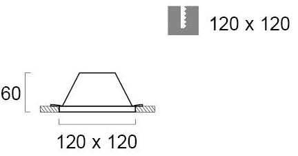 Terzo Light Встраиваемый квадратный точечный светильник из гипса Ceramic V4071400 - Вид №2