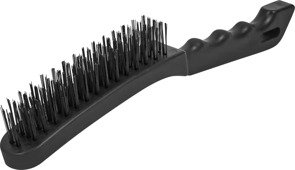 Щетка по металлу четырехрядная Vertextools с эргономичной ручкой 270 мм 84547727