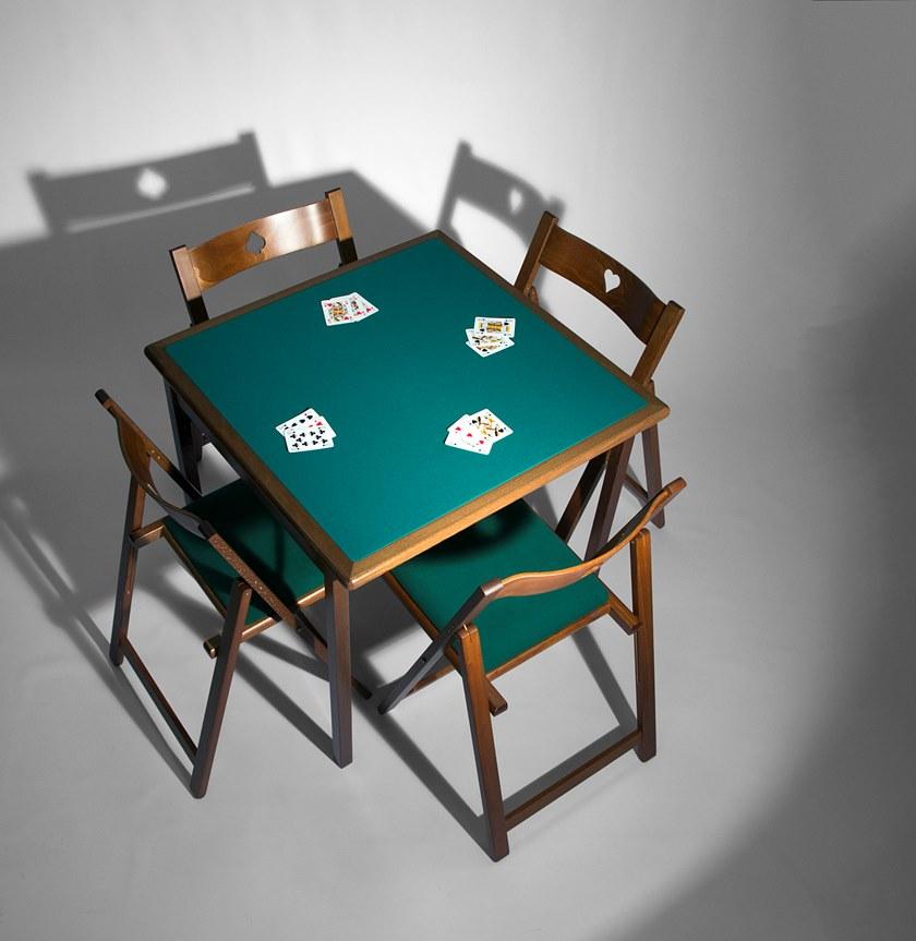 KARN Квадратный игровой стол из массива дерева Karn design - gioco 713 - Вид №2