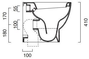 1vpli00 Приставной унитаз напольный Белый CERAMICA CATALANO NEW LIGHT Италия - Вид №3