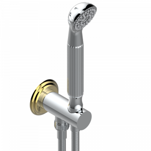 U5J-54 Душ ручной стильный встраиваемый в стену, шланг и патрубок для душа с крючком Thg-paris Rose Хром/золото