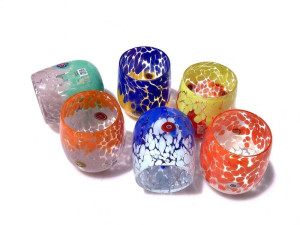 Набор из шести стаканов из муранского стекла ручной работы