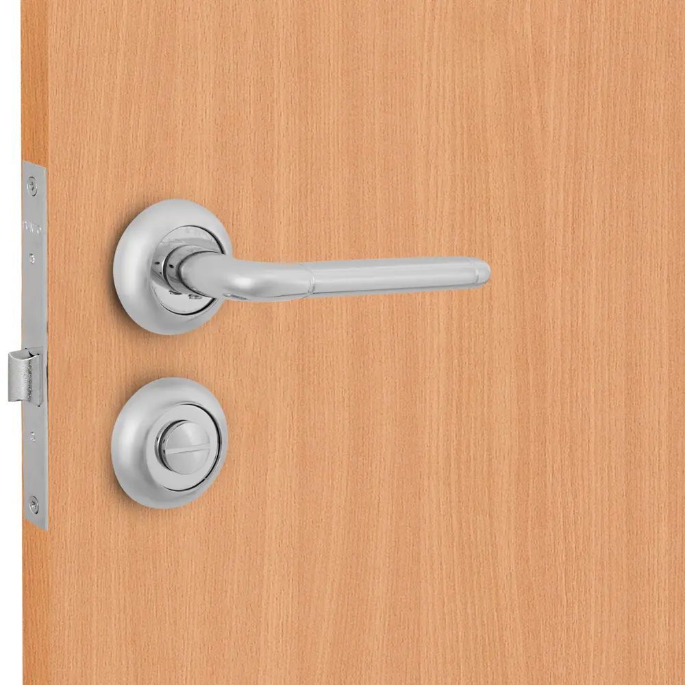 Дверные ручки Punto Rex с запиранием комплект цвет хром STLM-2156375 - Вид №7