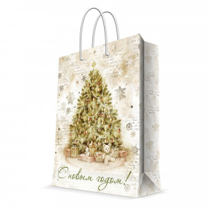 82801947 Пакет подарочный «Подарки под елкой» 26x32 см