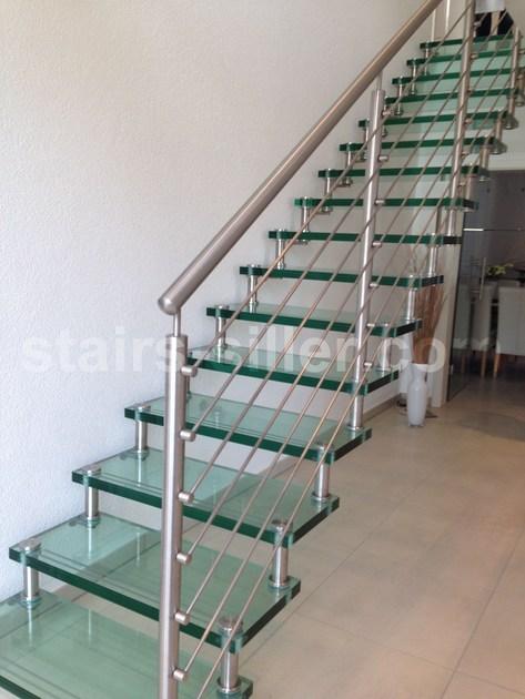 Siller Treppen Самонесущая открытая лестница из железа и стекла Sevilla vetro sun-id-1389673 - Вид №1