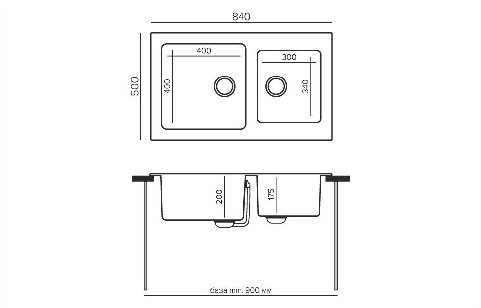 Кухонные мойки Tolero Twist TTS-840 474278 - Вид №2