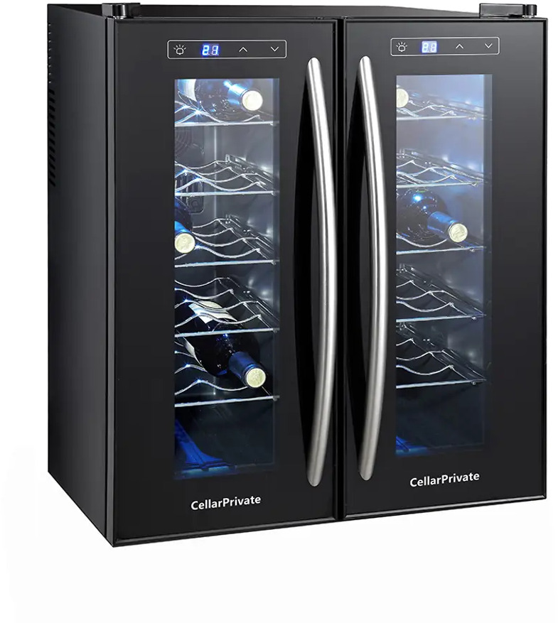 91023633 Винный шкаф Cellar Private CP024-2T 51.50x63.30x51.40 см 24 бутылки цвет черный STLM-0445476