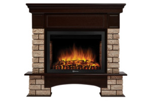 16531115 Портал 25, камень коричневый, шпон темный дуб НС-1292158 Firelight Forte Wood