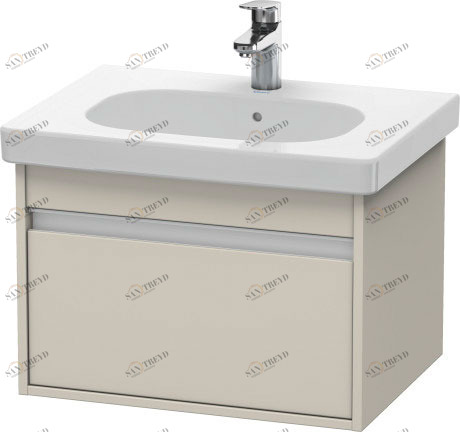 KT667009191 Тумбочка подвесная Ketho #KT6670 600 x 455 мм Серо-коричневый декор Duravit