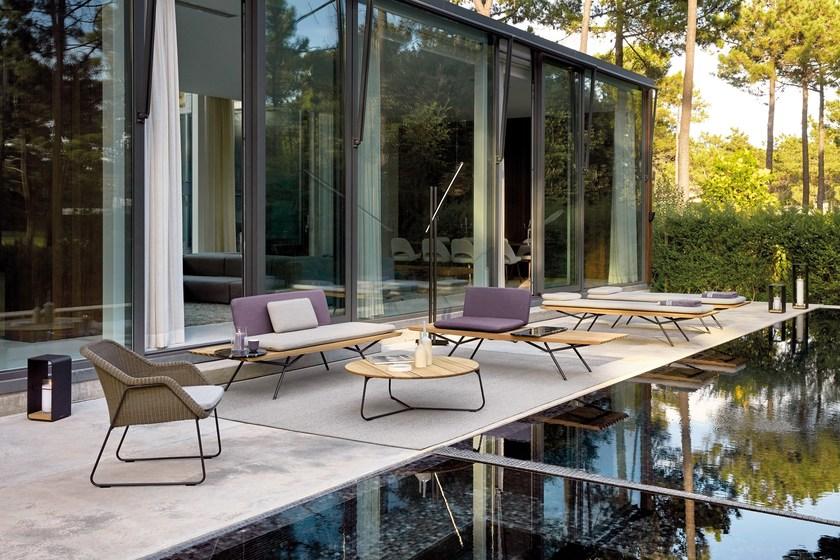 MANUTTI Скамья из ироко со спинкой San sun-id-1488797 - Вид №3