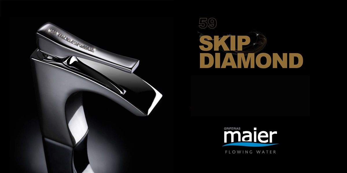 Однорычажный смеситель для раковины с клапаном клик-клак 59.004C MAIER SKIP DIAMOND 59004C - Вид №1