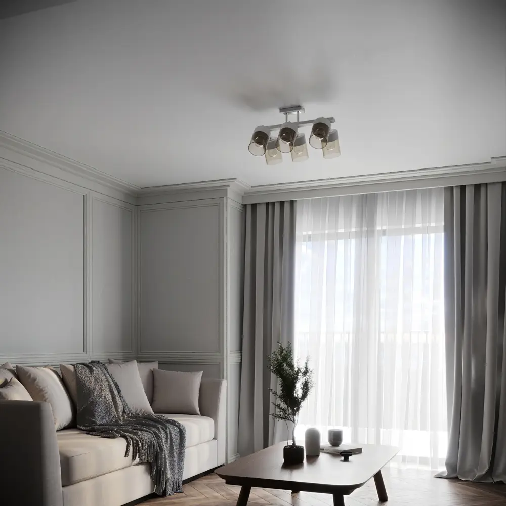 INSPIRE Amber — потолочная люстра с 6 янтарными плафонами 85113379 STLM-0058956 - Вид №7