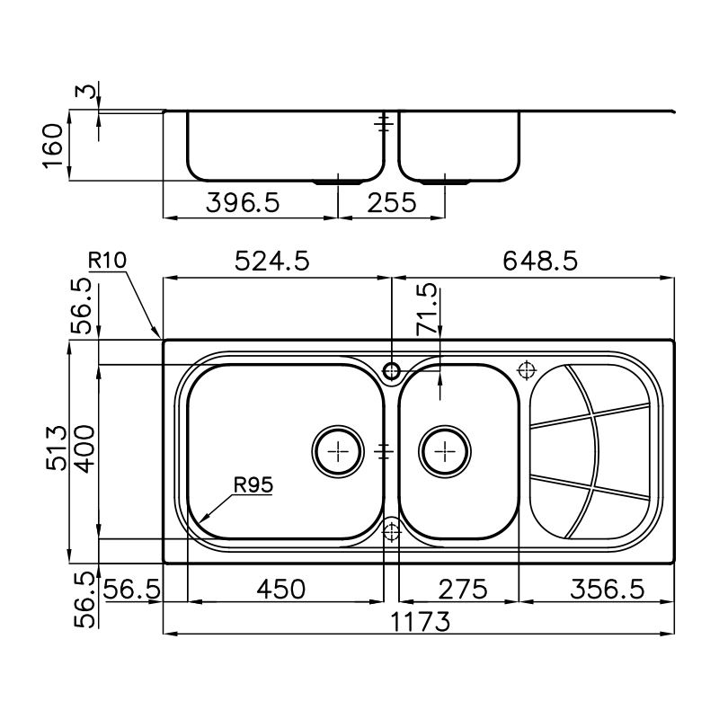 107606x Мойка Big Bowl 1076 06x Fosterspa  - Вид №1
