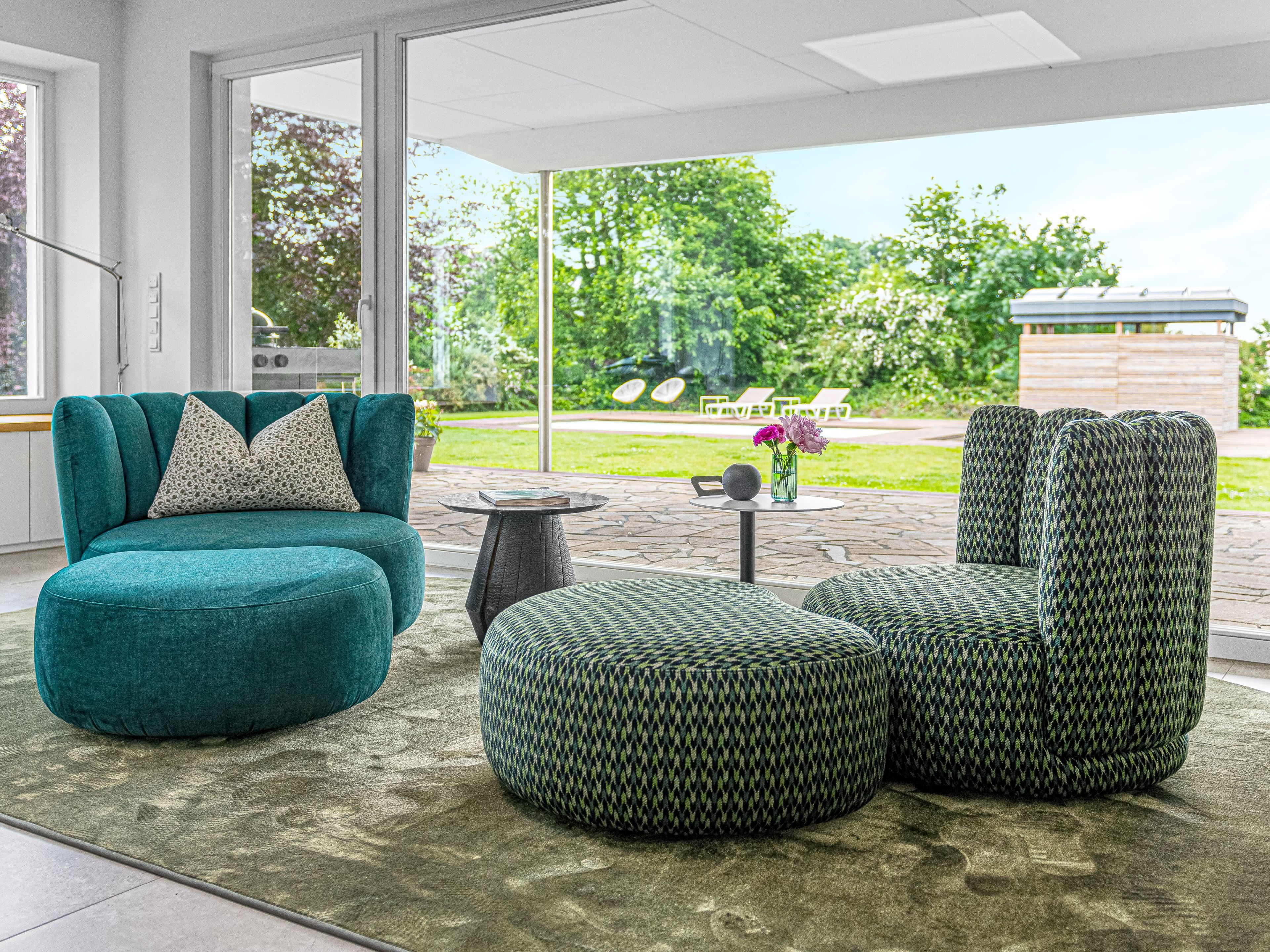 Тканевое кресло с подставкой для ног KFF ARCH-00135959 - Вид №11