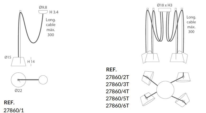 Регулируемая металлическая светодиодная подвесная лампа Olé Lighting Sento ARCH-00022679 - Вид №10