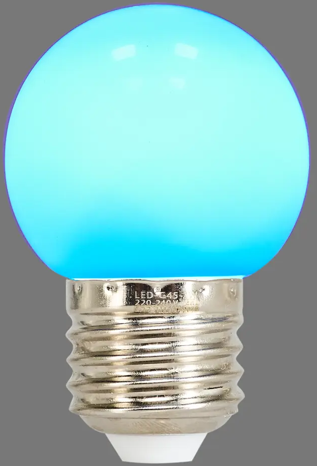 Светодиодная лампа Volpe E27 синяя сфера для интерьерного освещения 82422138