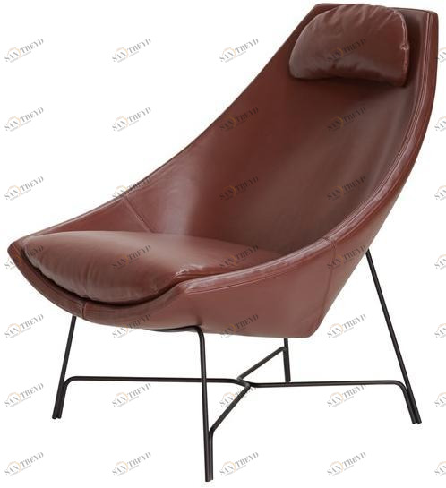 Potocco Кожаное кресло с подголовником Cut 910/pl