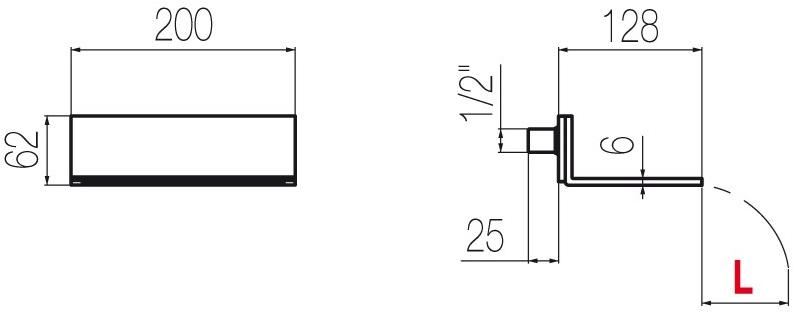 Radomonte Настенный каскадный излив из нержавеющей стали  Cas2  - Вид №2