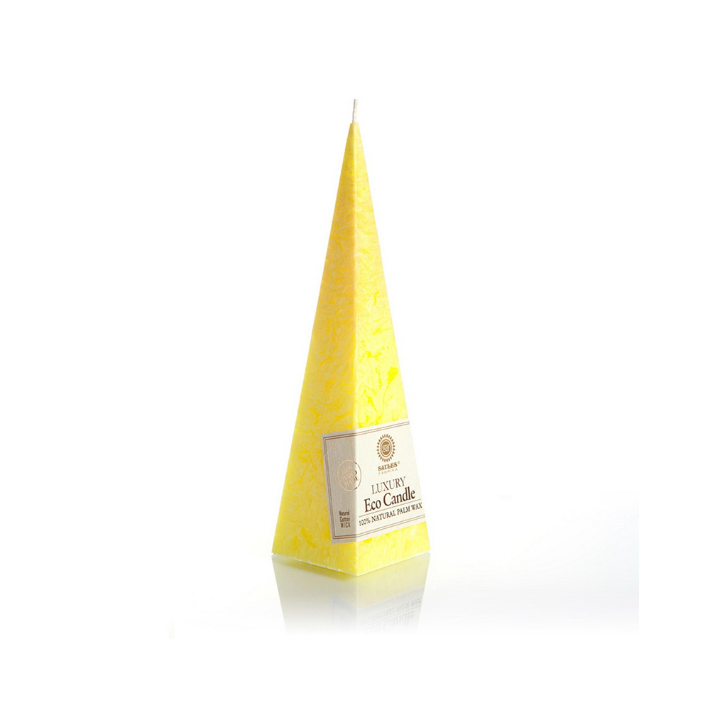 00558 Свеча Пирамида х 15.5 см Желтый SAULES FABRIKA 