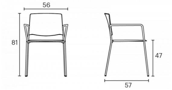 ENEA Штабелируемый тканевый стул с подлокотниками Ema sun-id-1445413 - Вид №18