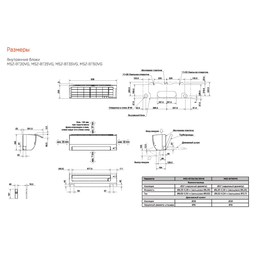 Сплит-система инверторная Mitsubishi Electric BT35VG 12K BTU охлаждение/обогрев 85245929 STLM-2089725  - Вид №6