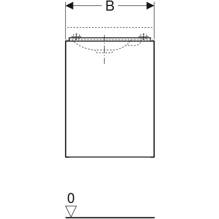 500.607.01.2 Шкафчик для раковины Geberit Acanto, с одной дверью и сифоном Geberit  - Вид №3