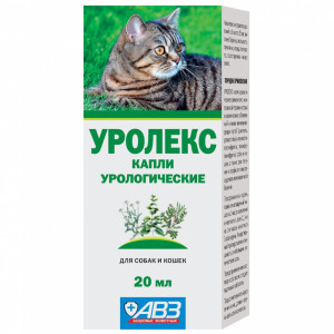 ПР0039938 Капли урологические Уролекс для кошек и собак 20мл АВЗ