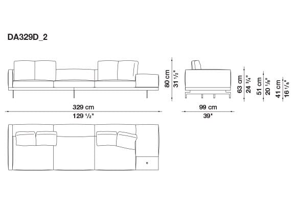 3-местный тканевый диван B&B Italia док ARCH-00033457 - Вид №177
