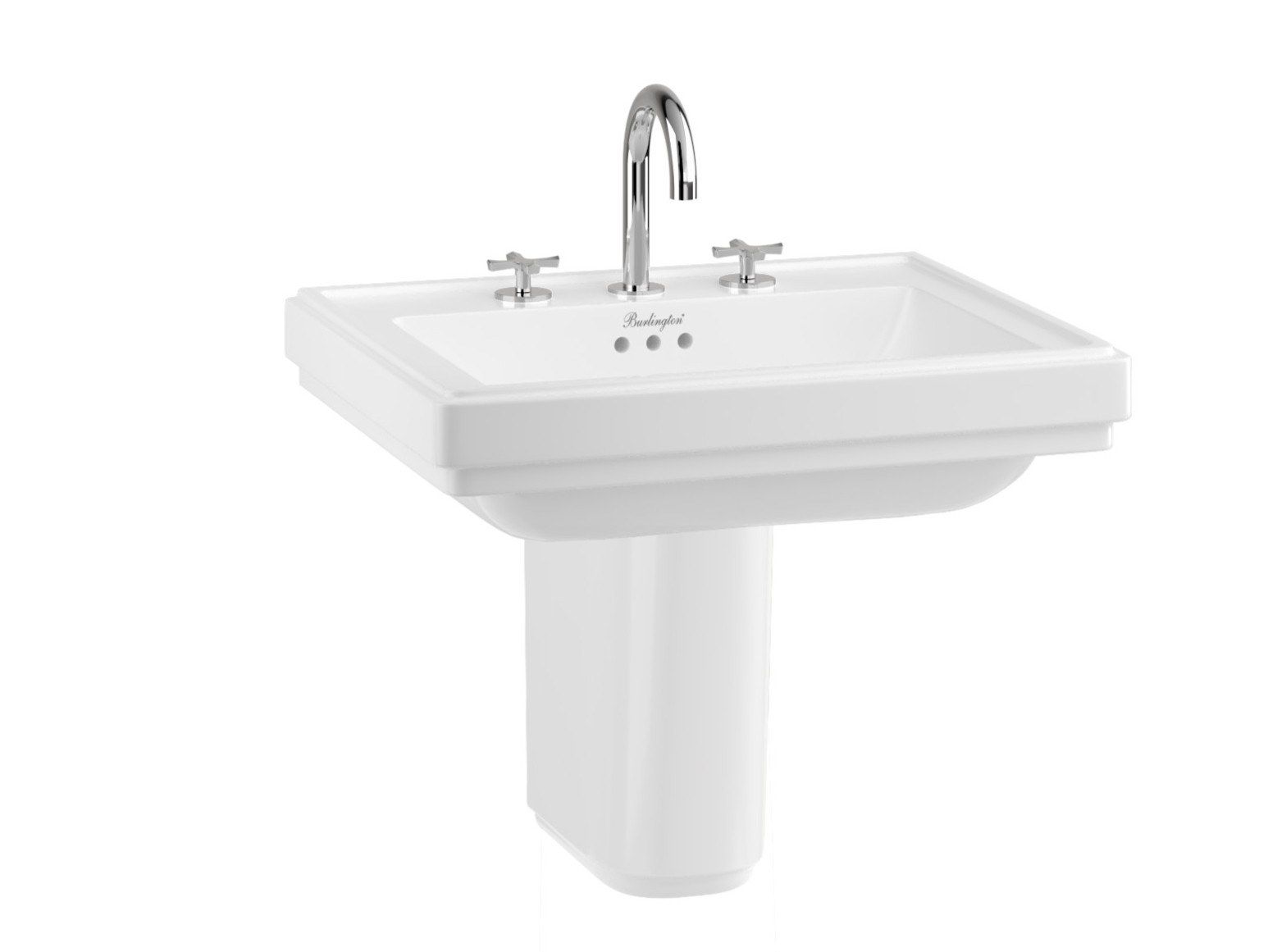 Прямоугольный умывальник из окна на полуколонне Burlington RIVIERA ARCH-00151388 - Вид №1