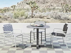 Gervasoni Круглый садовый стол со столешницей из керамогранита Gervasoni outdoor