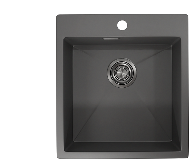 4600, ГРАФИТ МАТОВЫЙ, стальная кухонная мойка