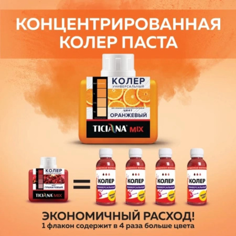 90433452 Колеровочная паста 4300003610 0.08 л цвет оранжевый STLM-0224062 TICIANA