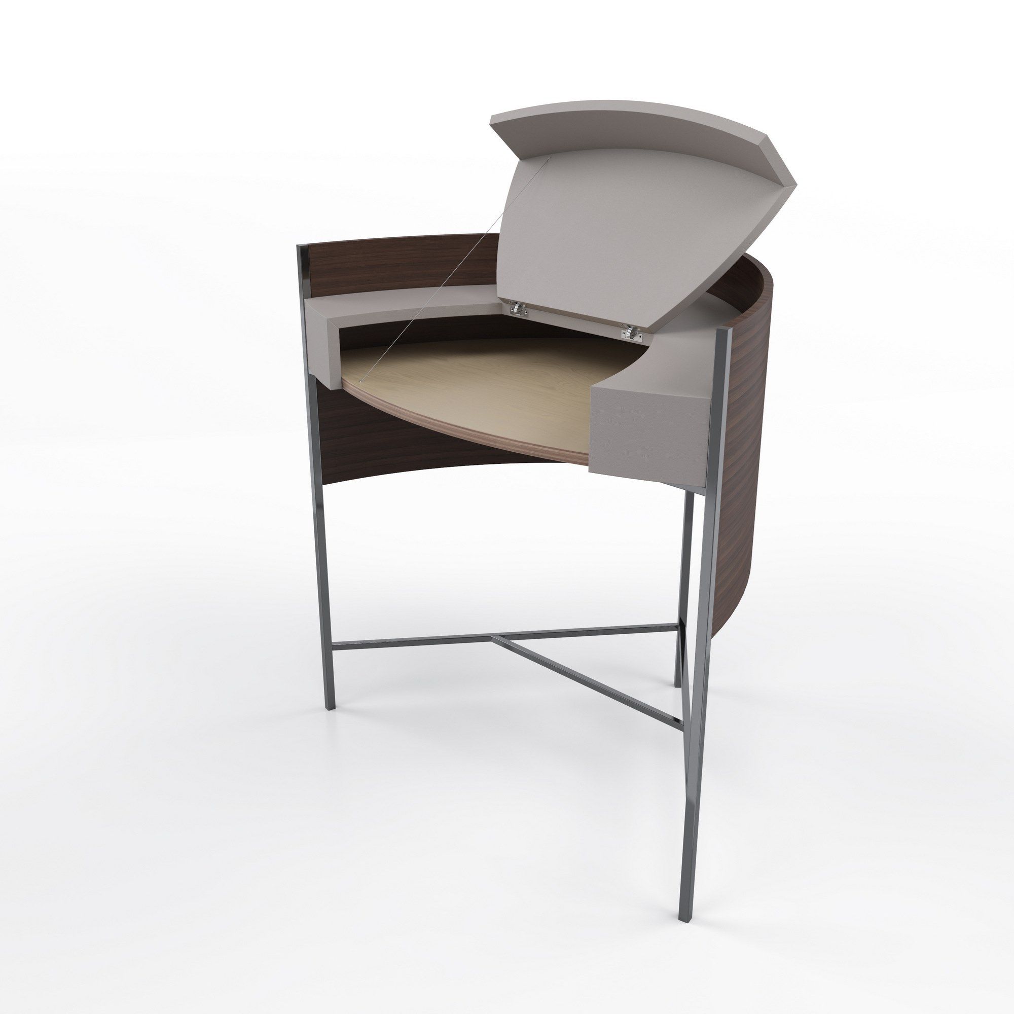 Письменный стол из искусственной кожи для ПК с откидными дверцами ESTEL GROUP BLOOM ARCH-00060599 - Вид №5