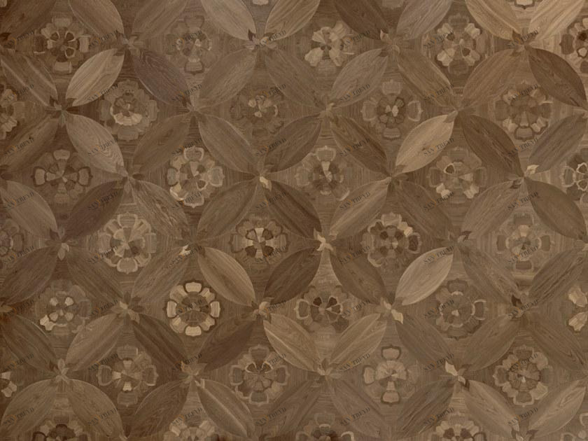 FOGLIE D'ORO Геометрический пол из орехового дерева I moduli design sun-id-1348738