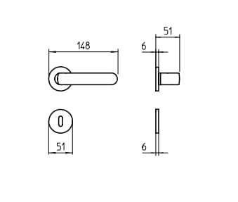 Латунная ручка на розетке Mandelli1953 PP33 ARCH-00153304 - Вид №6
