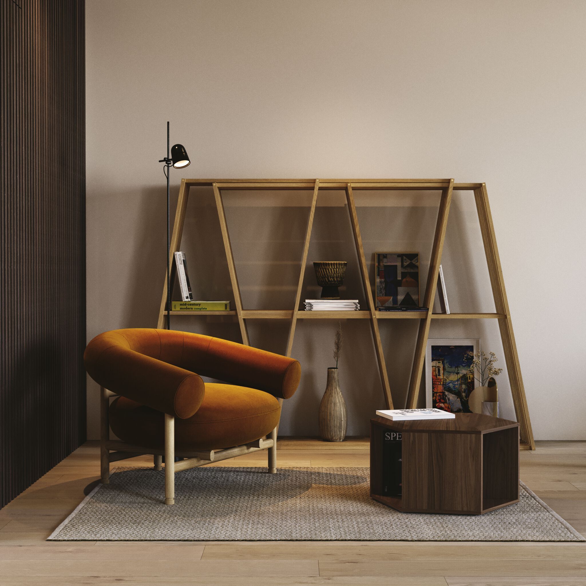 Деревянный низкий журнальный столик Wewood HEXA ARCH-00145415 - Вид №11