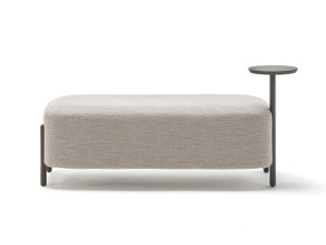 Мягкая скамейка из ткани