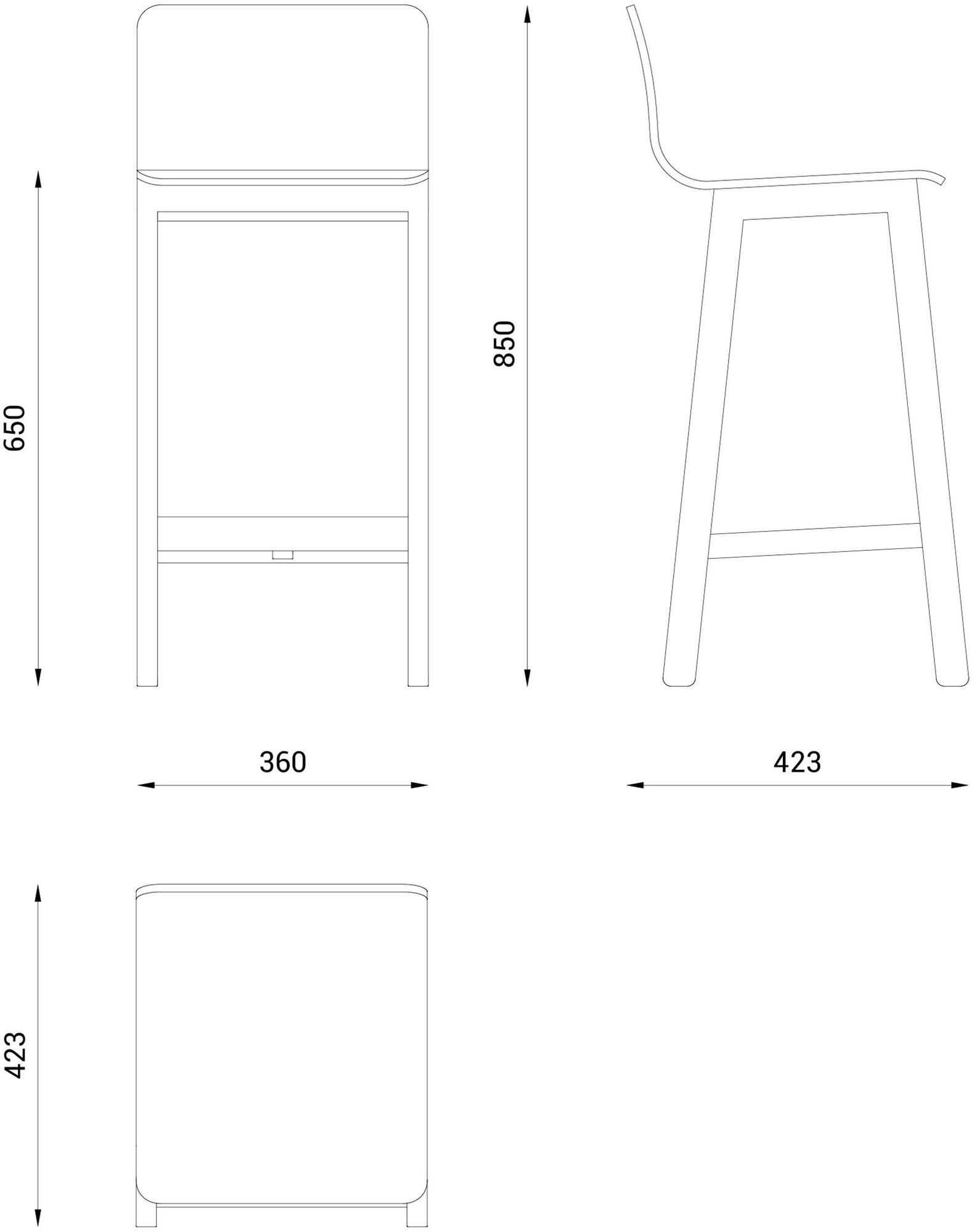 Askia Деревянный табурет со встроенной подушкой Version 3 sun-id-1350148 - Вид №4