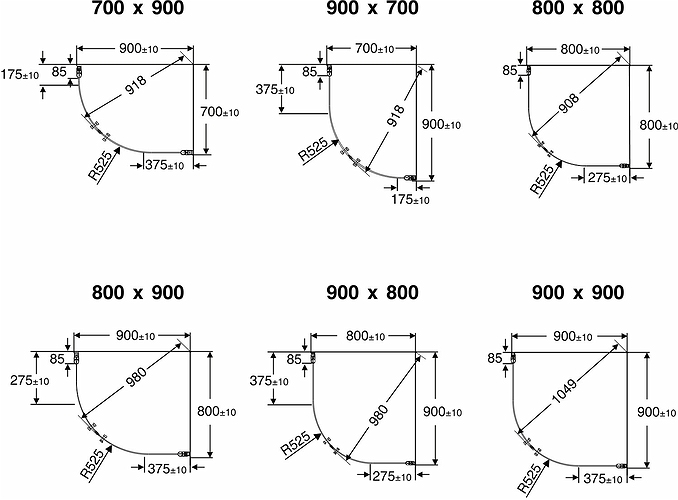 500.948.00.5 IDO Showerama 10-4 душевая стенка для круглого углового душа, IDO Showerama 10-4, матовые профили / полуматовое стекло, 900x900 мм  - Вид №4