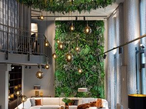 Растительная стена из мха / стабилизированные растения