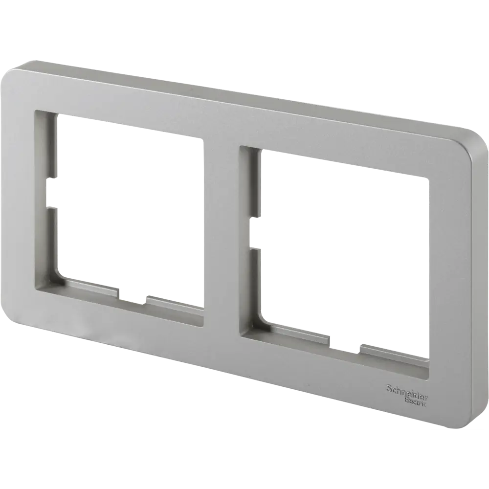 Двухместная рамка SYSTEME ELECTRIC W59 в цвете платина для розеток и выключателей 82593333 STLM-0030826 - Вид №2