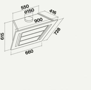 Falmec Настенная вытяжка из нержавеющей стали с активированным углем Design sun-id-1346877 - Вид №2
