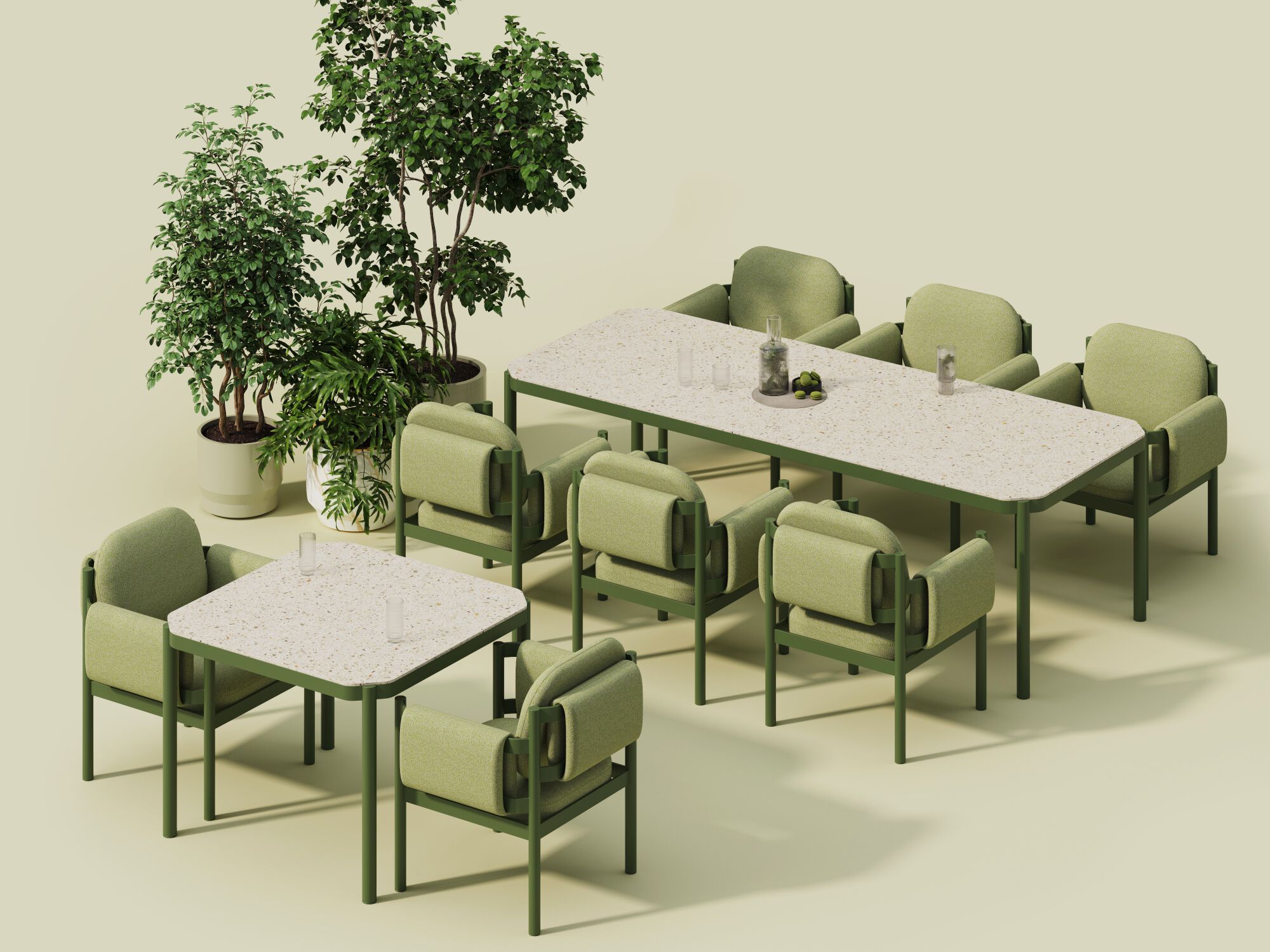 Алюминиевый квадратный садовый стол Joyf Tropic ARCH-00120522 - Вид №2