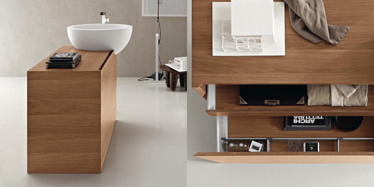 Toscoquattro Комплект мебели для ванной 02 LE ACQUE Noce Canaletto 16A6008LC1NC - Вид №1