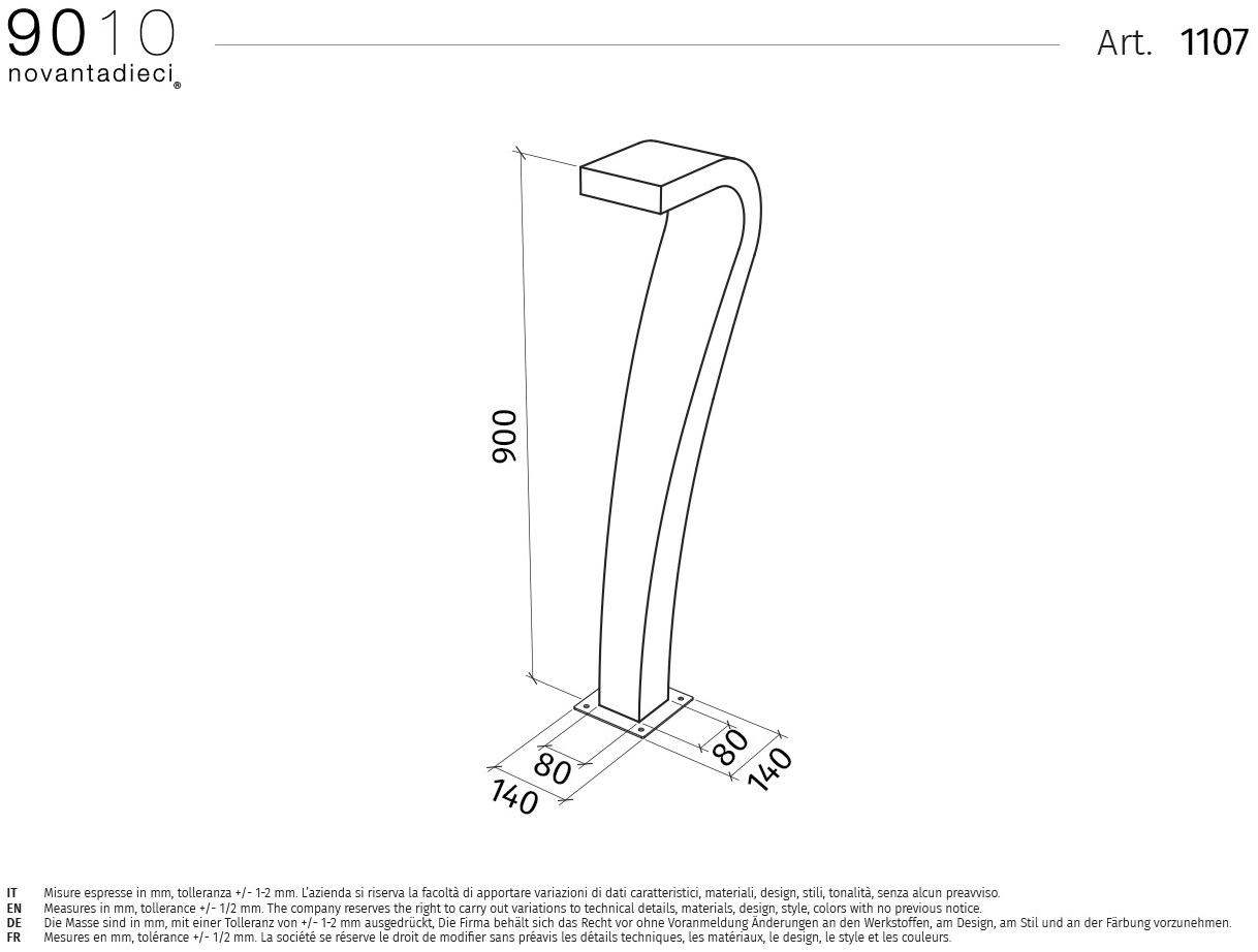9010 novantadieci Светодиодный столбик из бетали®  1107  - Вид №3