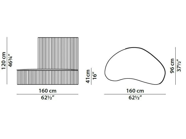 Металлический садовый спальный диван со спинкой Baxter метла ARCH-00145257 - Вид №4