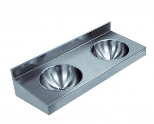 SN0200CS Двойной умывальник из нержавеющей стали настенный mediclinics