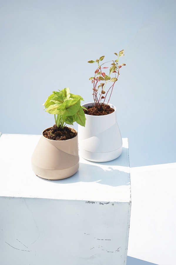 QLX20001-CR Горшок цветочный hill pot, маленький, кремовый Qualy  - Вид №2