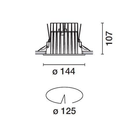 Круглый утопленный светильник для столешниц iGuzzini Reflex C. o. B ARCH-00142664 - Вид №4